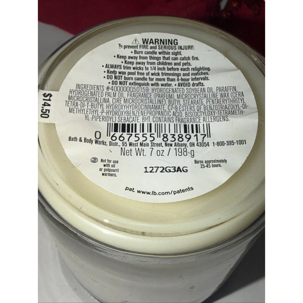Bath & Body Works Salted Butterscotch & Vanilla Scented Candle 7 oz Single Wick